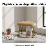 Anti-Slip Design fluffyShaped Stool Thickened Construction children's Furniture Multi-Purpose Small Seat Multifunctional for children, Toddlers, Parents, Bathroom, Playroom, Bedroom, Living Room