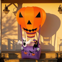 Inflatable Hot-Air Balloon Self-Inflating Inflatable Balloon with Built-in Fan Decorations Easy Set-up for Lawn, Porch