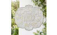 Metal Plaque with Frame Vintage Patio Sign Rustic Decorative Wall Plaque for Patio