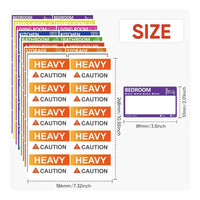 400 Stickers Color Coded Moving Labels Easy to Peel Moving Box Stickers Pre-Cut