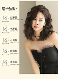 夏季新款短发假发女全头套仿真自然羊毛卷短卷发自然整顶卷假发套