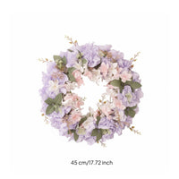 Flower Wreath with Green Leaves Faux Door Wreath Hanging for Home Decor