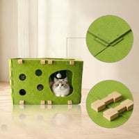 Felt Cat House Multi-Opening Cat Hideout Private Hideaway Stylish for Apartment