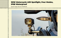 Waterproof motorcycle LED spotlight