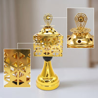 Metal Incense Burner Decorative Tabletop Incense Burner Censer Gold Metal-Like for Home Decor