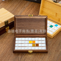 翻盖保湿颜料收纳盒 美术绘画分格盒 美甲彩绘胶分装防漏收纳盒