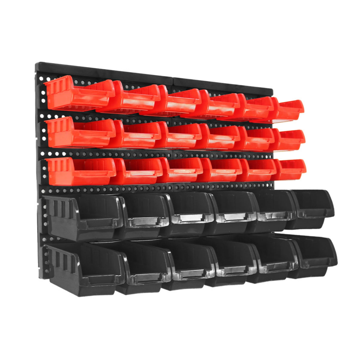30 Pieces Wall Organizer with Bins Rack System Pegboards Tool Organizer Wall-mountable Organizer Modular Board Efficient Hardware Sorting Suitable for Garage Workshop Craft Room