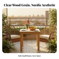 Square Meal Table sturdy Wood Square Utility Table Multi-Purpose Simple Design for Apartment Dwellers, Study Room, Home Office