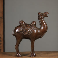 Pure Copper Camel Figurine Desert Ship Double-Hump Camel Home Decor Craft Gift