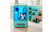 Realistic Mini Refrigerator Toy Imaginative Toy Fridge with Shelves Compact Play Kitchen Appliance Interactive for Children