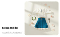 1/12 Scale Doll skirt and shirt Outfit Lace Trim Doll Clothing Set for 6inch Action Figures