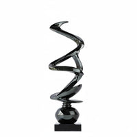 Abstract Resin Sculpture Glossy Finish Spiral Sculpture Easy to Clean Home Decor