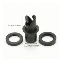 Ribbed Inflatable Boat Valve Adapter with Sealing Rings Matte Kayak Pump Nozzle Adapter