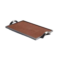 Leather Tray with Handles Rectangular Valet Tray with Handles Low-Profile Organizer for Closet, Reception Area