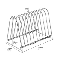 Desktop Album Rack Arched Dividers Metal Album Storage Rack Open Open-Sided