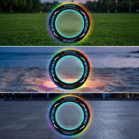 LED Flying Disc Glow-in-the-Dark LED Soaring Disc Soft-Edge Disc Toy for Kids, Families, Evening Games, Backyard, Camping