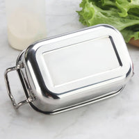 Stainless Steel Salad Bowl Stainless Steel Food Tray Easy to Clean Rectangular Serving Pan for Home Cooks, Restaurant, Party