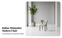 Upholstered Side Chair with Curved Backrest Minimalist Design Kitchen Seating Comfortable Padded Seat Anti-Slip Feet