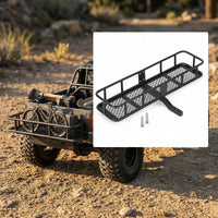 Rear Chassis Rack with Basket Easy Installation Spare Tire Storage Rack Black Spare Tire Carrier Basket for Model Builders