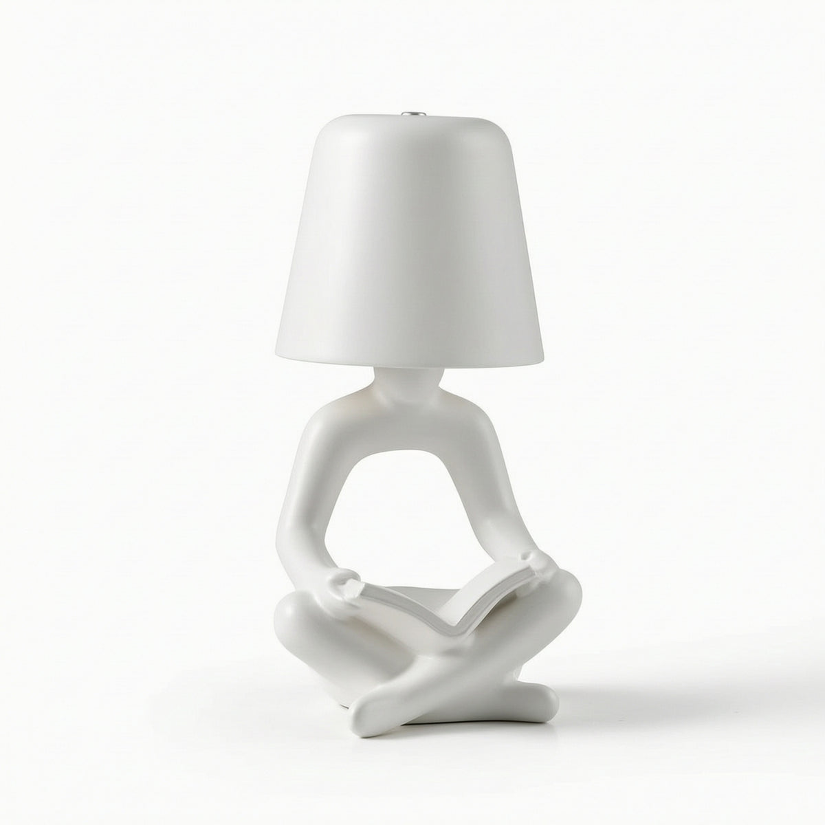 Reading Figure Lamp Portable Bedside Lamp with Lampshade Small Night Light for Readers, Desk