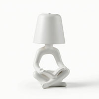 Reading Figure Lamp Portable Bedside Lamp with Lampshade Small Night Light for Readers, Desk