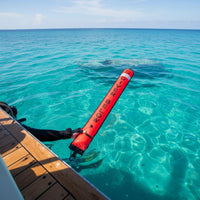 BCD Marker Buoy Slim Cylindrical Diving Marker Buoy Black Edging for Divers