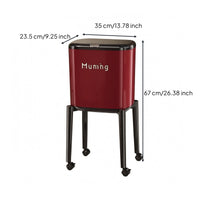 Retro Trash Can Presspress-to-Release Refuse Container Portable for Kitchen