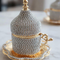 Rhinestone Coffee Cup Set European Design Gold Coffee Cup Luxury