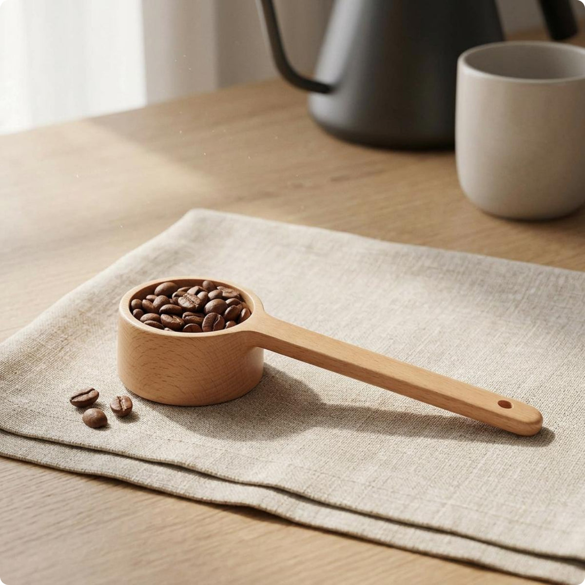 Long Handle Wooden Scoop Unfinished Wooden Coffee Spoon