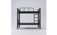 Steel Bunk Bed Heavy-Duty Bunk Bed with Guardrails Space-Saving Furniture for Students, Roommates, Dormitory Housing, Shared Apartment