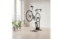 Upright Bike Parking Stand Stable Foldable Bike Stand Portable Cycle Rack with Tire Holders Long-Lasting for Commuters