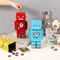 Creative Robot Piggy Bank Cartoon Coin Savings Jar for Kids Room Decor Gift