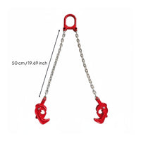 Oil Drum Lifting Clamp Alloy Steel Hook Forklift Drum Grabber Heavy Duty Barrel Lifting Chain Strap for Warehouse, Factory, Construction Site