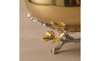 Bowl with Butterfly Base Ornate Gold Metal Bowl Elegant Compote for Vanity
