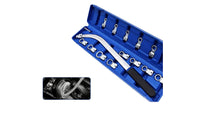 15 Pieces Auxiliary Belt Tensioner Pulley Removal Tool Kit with Case Easy Storage Belt Wrench Set Professional for Mechanics, Repair Shops