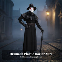 Plague Doctor Costume Faux Leather Accents Dress-up Apparel Scary for Cosplayers