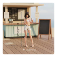 Girl Holding Ice Cream Figurine Realistic Design Female Figure Collectible Hand Painted Resin Figurine for Hobbyists