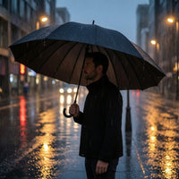 Wind-Resistant Umbrella with 24 Ribs Windproof Umbrella with Double Canopy Sturdy Large for Commuters
