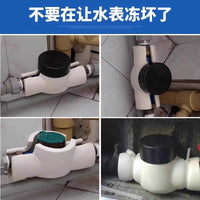 Water Meter Insulation Protective Cover with Anti-Freeze Pipe Sleeve for Outdoor Use