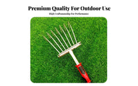 Clam Digging Rake Sturdy Stainless Steel Rake Handheld Clam Digger Lightweight Hand Tool Versatile for Beachcombers