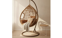 Freestanding Egg Chair with Stand Outdoor Hanging Egg Chair Indoor Woven for Backyard