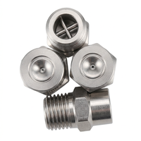 Stainless Steel Spray Nozzles, 120 Degree Wide Angle Solid Cone Industrial Misting Spray Nozzle, 1/4" NPT Thread for Humidifi