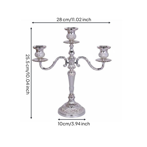 3 Arm Candelabra Romantic Atmosphere Vintage Metal Candelabra Antique Look