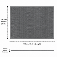 Outdoor Door Mat, Heavy Duty Synthetic Material Doormat, Non-Slip Grey Striped Entrance Mat, SUNLIGHT-RESISTANT for Garden & Patio