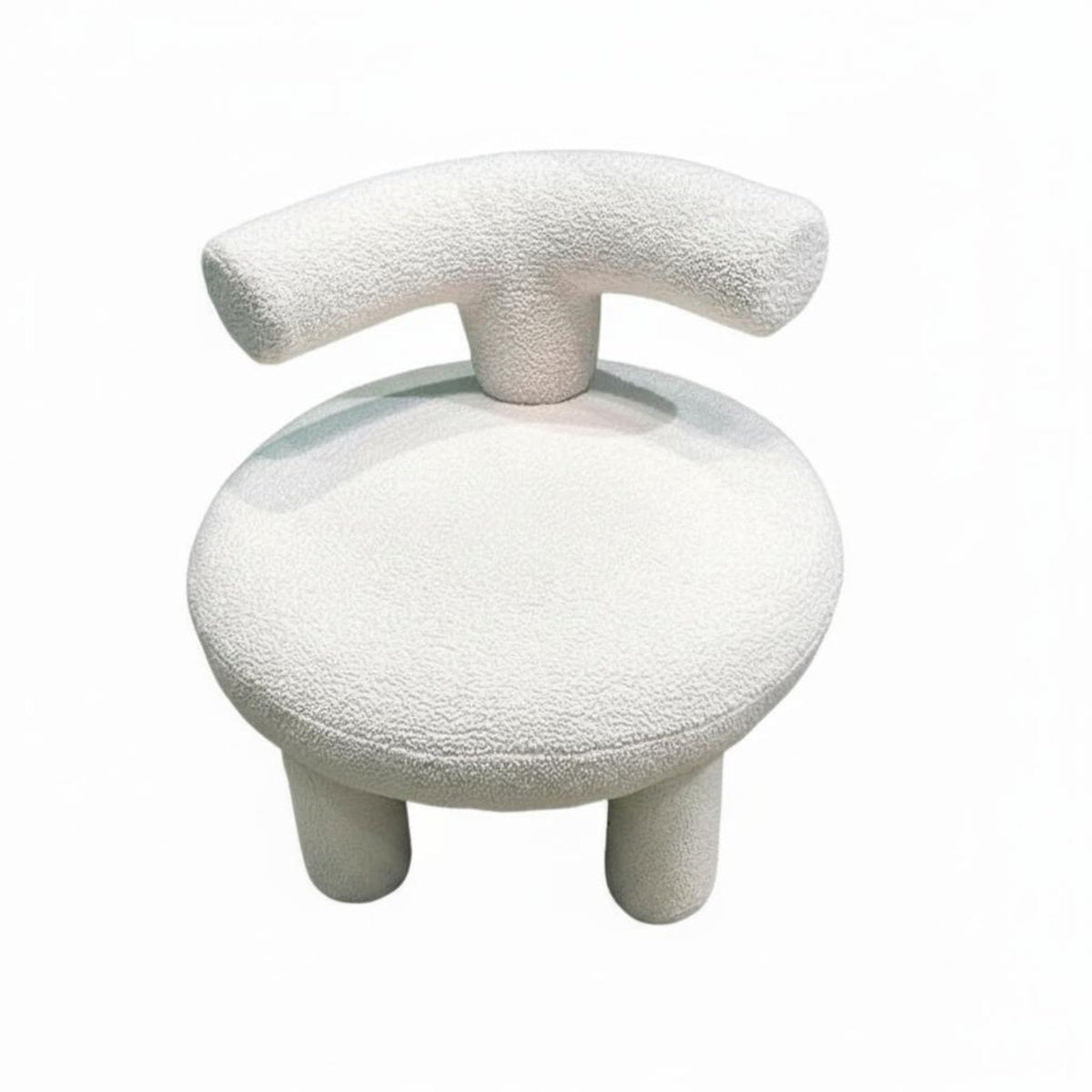 Abstract-Back Cushiony Chair Modern Minimalist children's Seating Solid Wood
