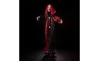 Indoor Clown Ghost Prop Covered Outdoor Halloween Clown Decoration Scary Standing Ghost with Poseable Arms Terrifying for Entryway