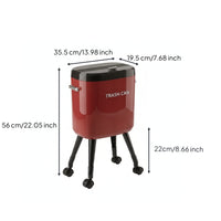 Slim Trash Bin with Wheels Glossy Wheeled Trash Can Ergonomic Waste Container Heavy-Duty for Kitchen, Home