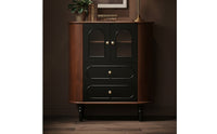 Fully Assembled TV Cabinet with Glass Doors Stylish TV Cabinet Elegant Media Console Stable for Living Room