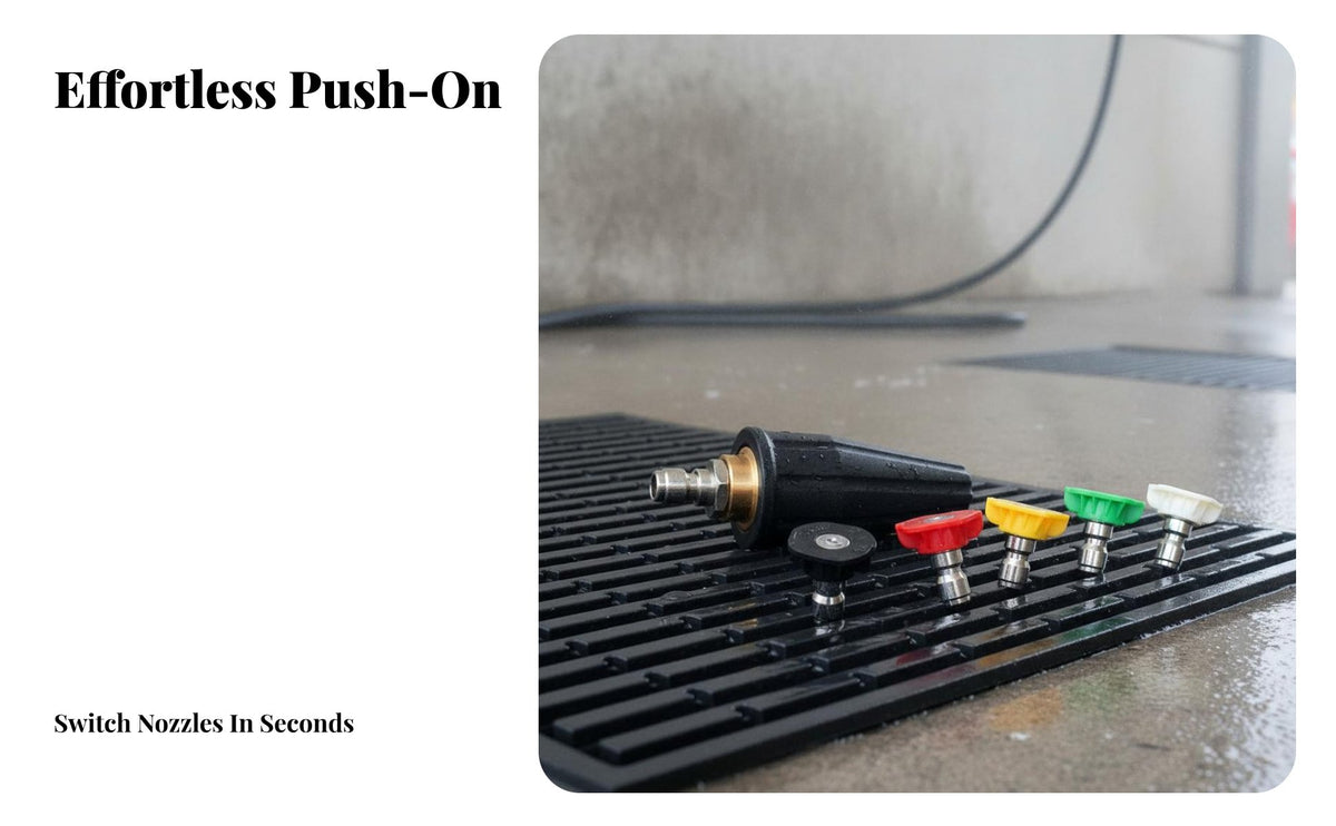 Ceramic Ball Core High Pressure Washer Turbo Nozzle Leakproof Design 1/4 Inch Quick Connect Nozzle Versatile Application