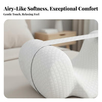 Detachable Strap Anti-Roll Sleep Pillow Ergonomic Design Back Sleeping Guide Soft & Supportive for Patients, Bed, Nursing Home, Wheelchair
